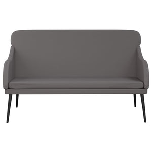 Graue Kunstleder Sitzbank 110 cm