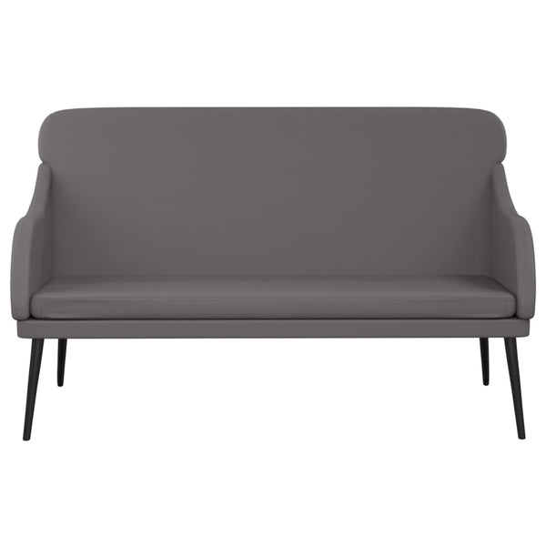 Graue Kunstleder Sitzbank 110 cm