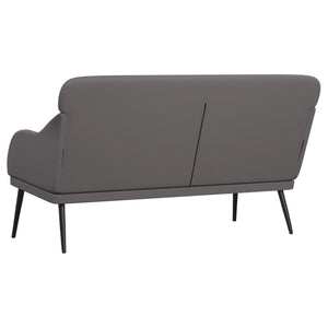 Graue Kunstleder Sitzbank 110 cm