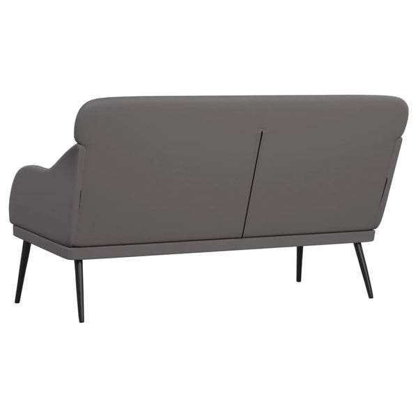 Graue Kunstleder Sitzbank 110 cm