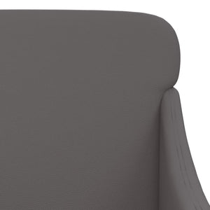 Graue Kunstleder Sitzbank 110 cm