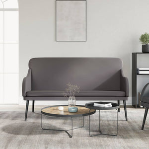 Graue Kunstleder Sitzbank 110 cm
