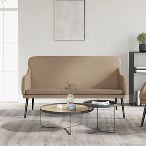 Sitzbank Cappuccino-Braun Kunstleder 110 cm