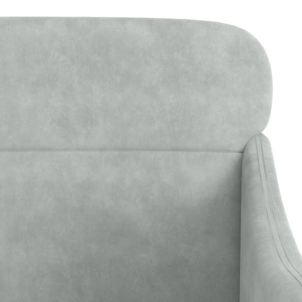 Hellgrauer Samt Sessel 63x76x80 cm