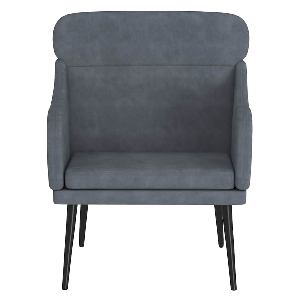 vidaXL Armchair Dark Grey 63x76x80 cm Velvet