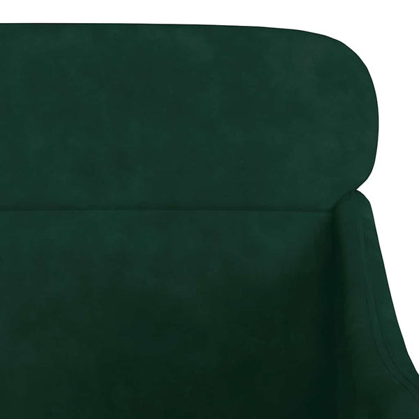 Dunkelgrüner Samt Sessel 63x76x80 cm