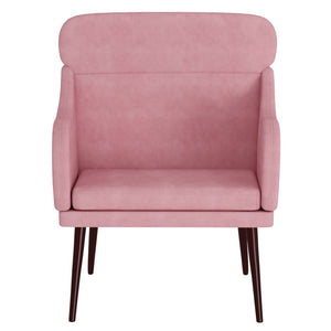 vidaXL Armchair Pink 63x76x80 cm Velvet
