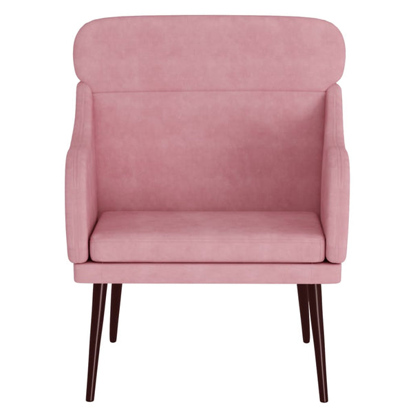 vidaXL Armchair Pink 63x76x80 cm Velvet