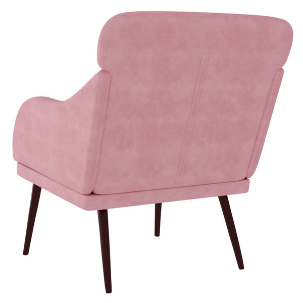 vidaXL Armchair Pink 63x76x80 cm Velvet