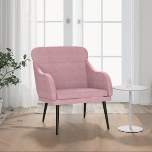 vidaXL Armchair Pink 63x76x80 cm Velvet