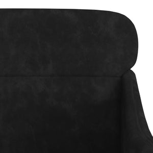 vidaXL Fauteuil noir 63x76x80 cm velours