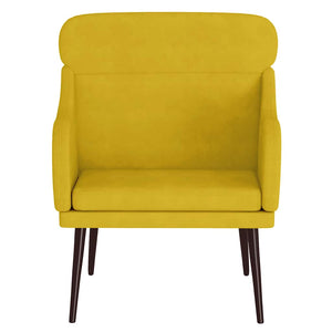 vidaXL Fauteuil Jaune 63x76x80 cm Velours