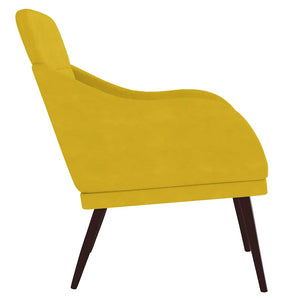 vidaXL Fauteuil Jaune 63x76x80 cm Velours