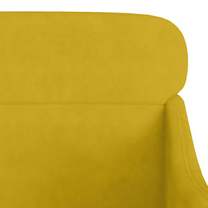 vidaXL Fauteuil Jaune 63x76x80 cm Velours