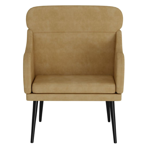 vidaXL Fauteuil marron 63x76x80 cm velours