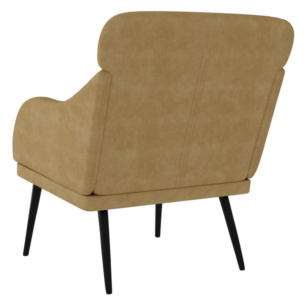 vidaXL Fauteuil marron 63x76x80 cm velours