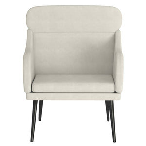 vidaXL Armchair Cream 63x76x80 cm Velvet