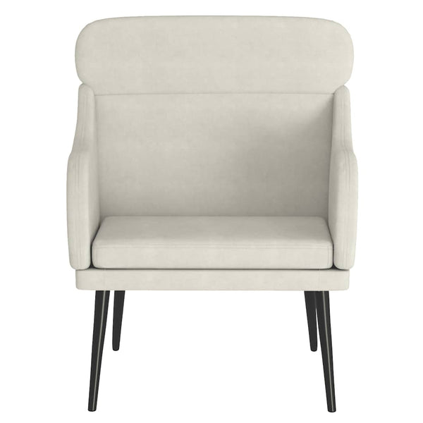vidaXL Armchair Cream 63x76x80 cm Velvet