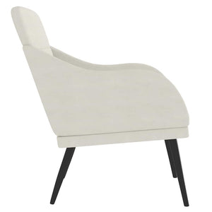 vidaXL Armchair Cream 63x76x80 cm Velvet