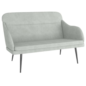 vidaXL Banc gris clair 110x76x80 cm velours