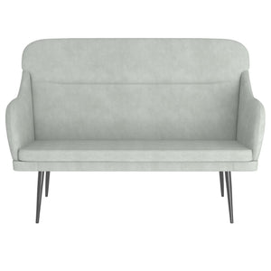 vidaXL Banc gris clair 110x76x80 cm velours