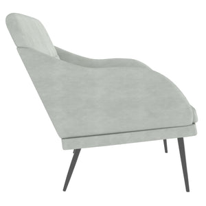 vidaXL Banc gris clair 110x76x80 cm velours