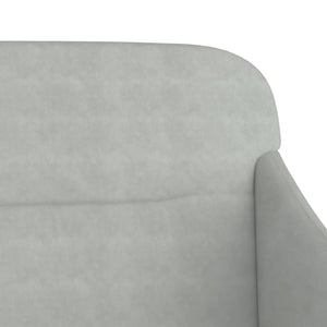 vidaXL Banc gris clair 110x76x80 cm velours