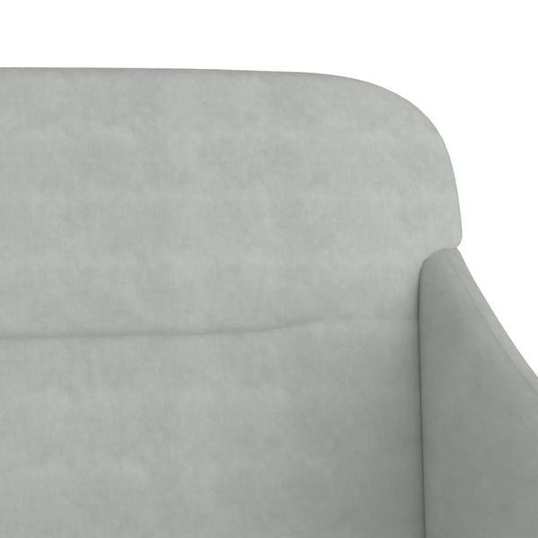 vidaXL Banc gris clair 110x76x80 cm velours