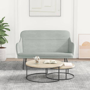 vidaXL Banc gris clair 110x76x80 cm velours