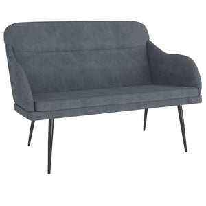 Sitzbank Dunkelgrau Samt 110 cm