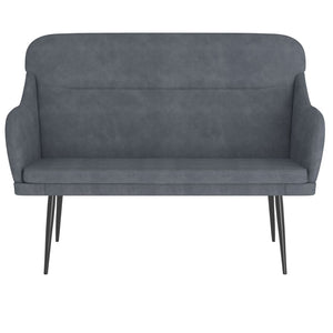 Sitzbank Dunkelgrau Samt 110 cm