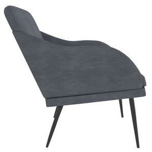 Sitzbank Dunkelgrau Samt 110 cm