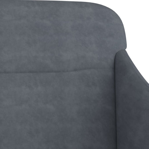 Sitzbank Dunkelgrau Samt 110 cm