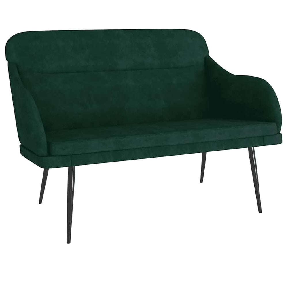 Sitzbank Dunkelgrün Samt 110 cm