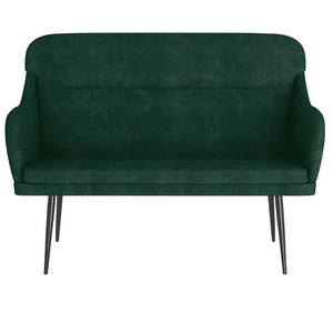 Sitzbank Dunkelgrün Samt 110 cm