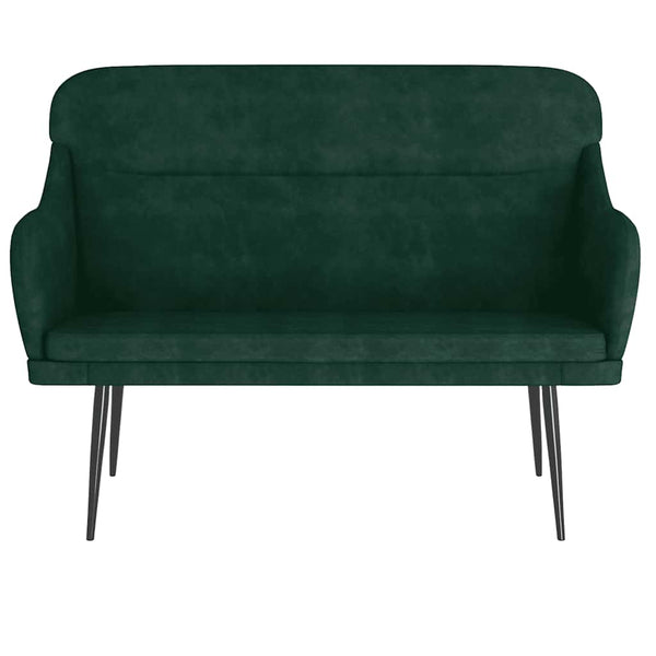 Sitzbank Dunkelgrün Samt 110 cm