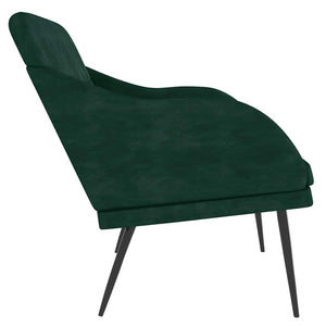 Sitzbank Dunkelgrün Samt 110 cm