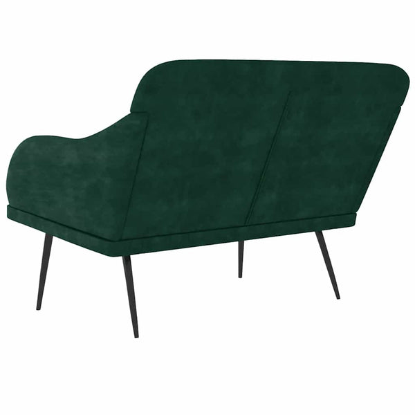 Sitzbank Dunkelgrün Samt 110 cm