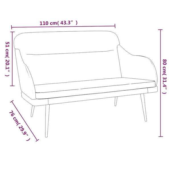 Sitzbank Dunkelgrün Samt 110 cm