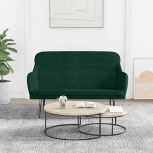Sitzbank Dunkelgrün Samt 110 cm