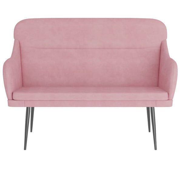 vidaXL Banc rose 110x76x80 cm Velours