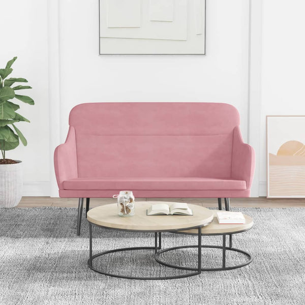 vidaXL Banc rose 110x76x80 cm Velours