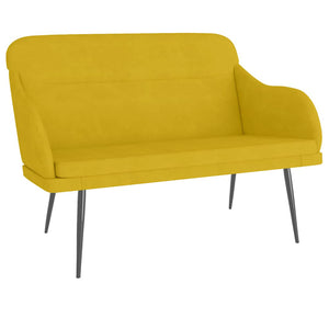 Gelbe Samt Sitzbank 110 cm
