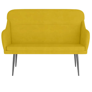 Gelbe Samt Sitzbank 110 cm