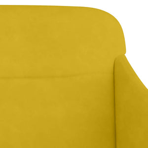 Gelbe Samt Sitzbank 110 cm
