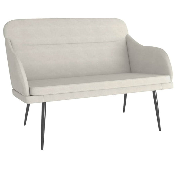 Sitzbank Creme Samt 110 cm