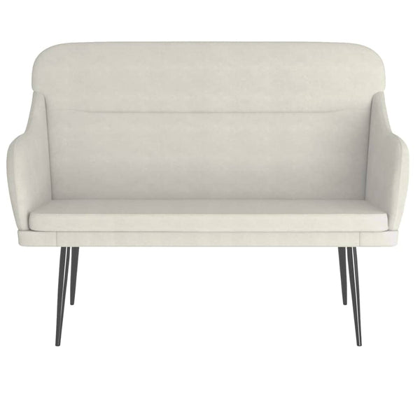 Sitzbank Creme Samt 110 cm