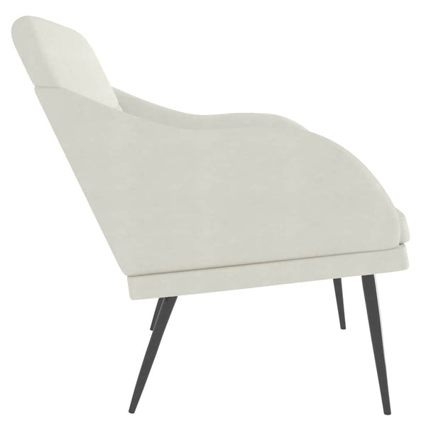 Sitzbank Creme Samt 110 cm