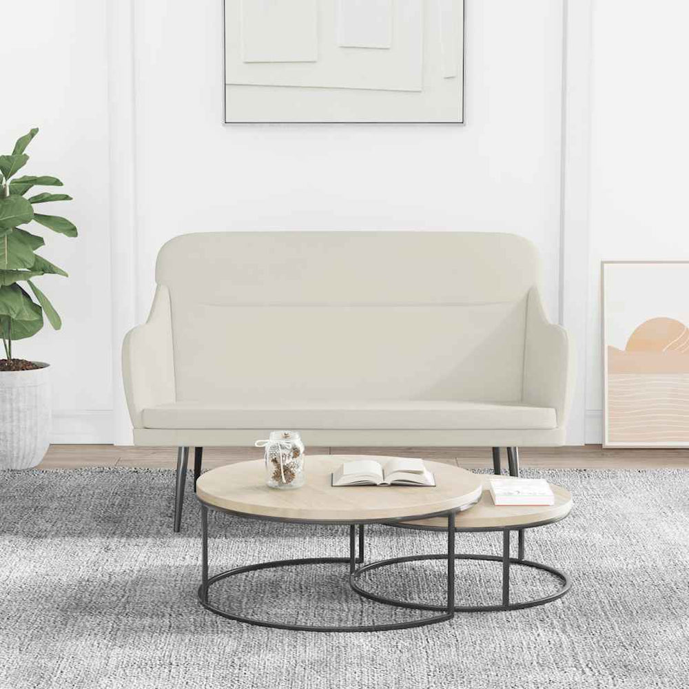 Sitzbank Creme Samt 110 cm