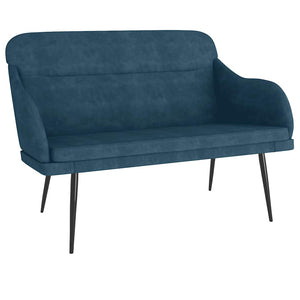 Blaue Samt Sitzbank 110 cm